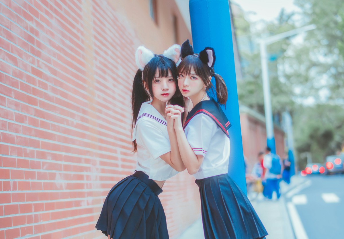 图片[32]-萝莉风COS 桜桃喵&amp;疯猫ss – JK百合2 – COSPLAY-瞬颜部落