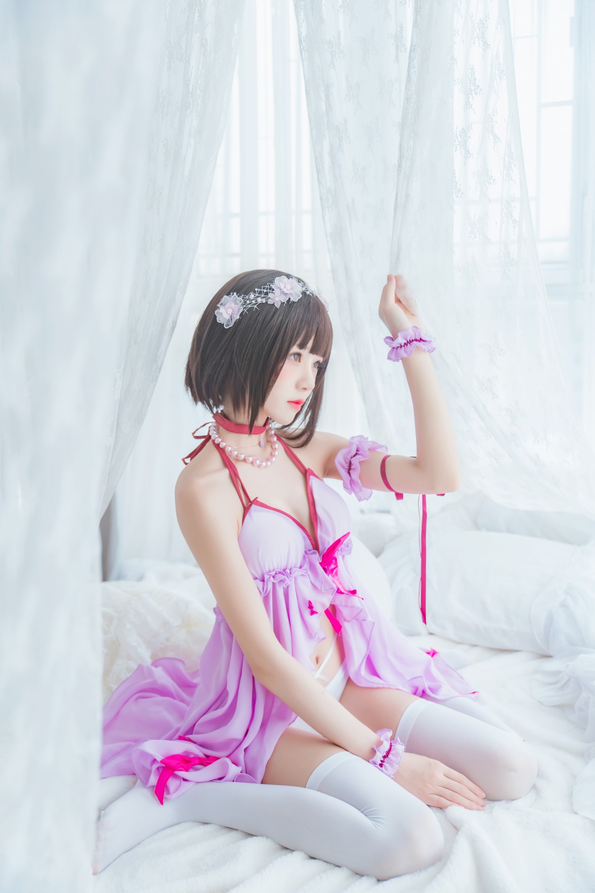 图片[5]-萝莉风COS 桜桃喵 – 加藤惠系列之小睡裙 – COSPLAY-瞬颜部落
