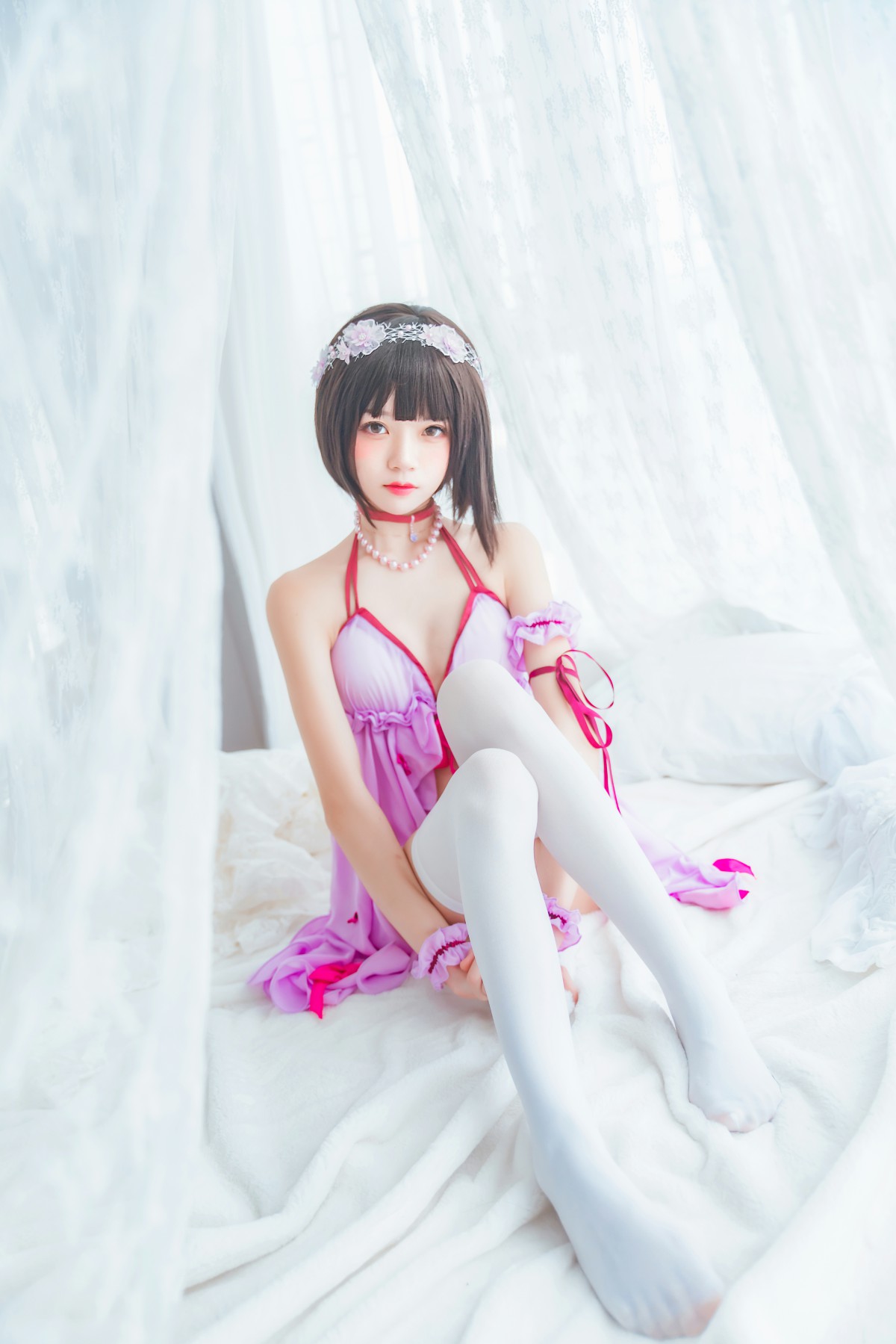 图片[6]-萝莉风COS 桜桃喵 – 加藤惠系列之小睡裙 – COSPLAY-瞬颜部落