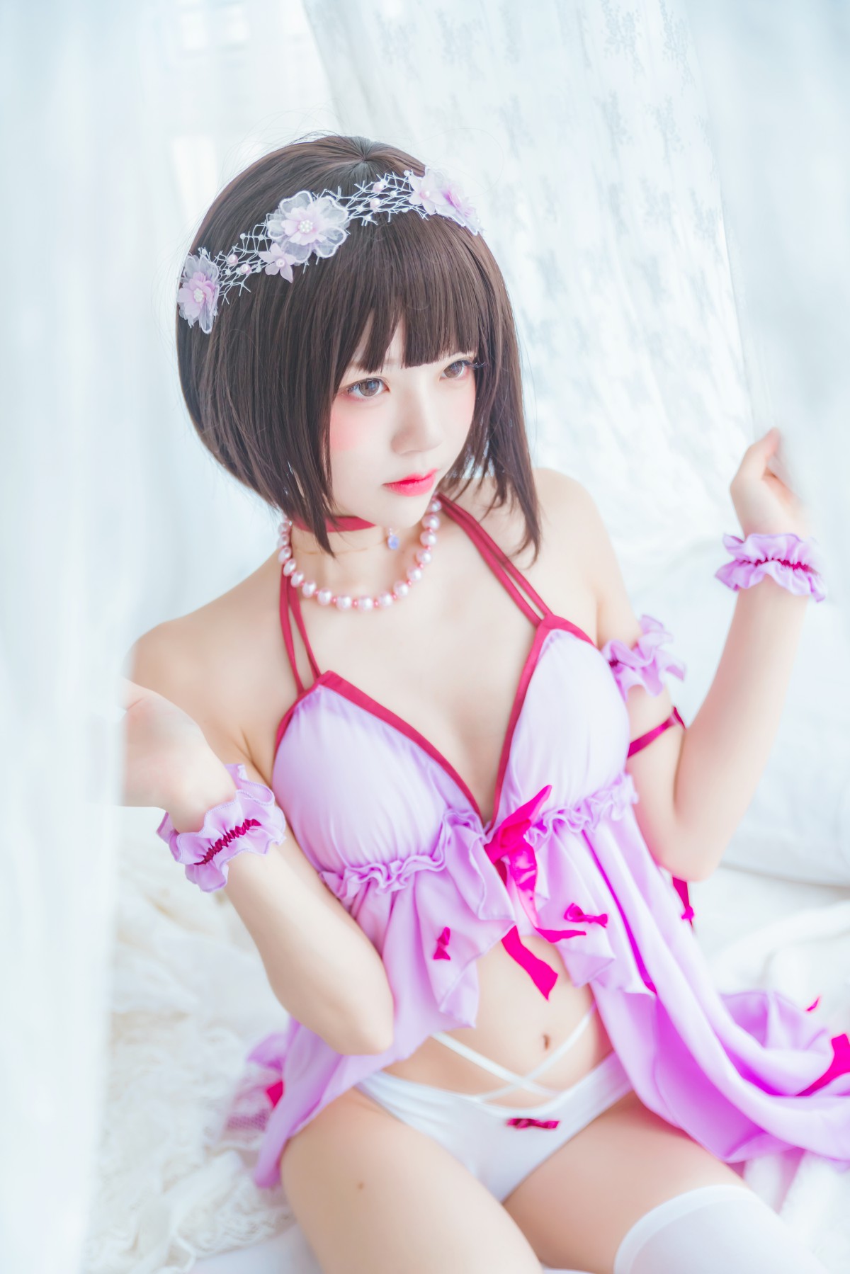 图片[8]-萝莉风COS 桜桃喵 – 加藤惠系列之小睡裙 – COSPLAY-瞬颜部落