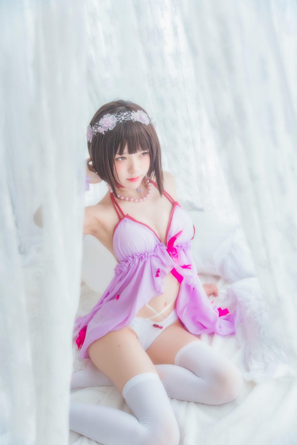 图片[10]-萝莉风COS 桜桃喵 – 加藤惠系列之小睡裙 – COSPLAY-瞬颜部落