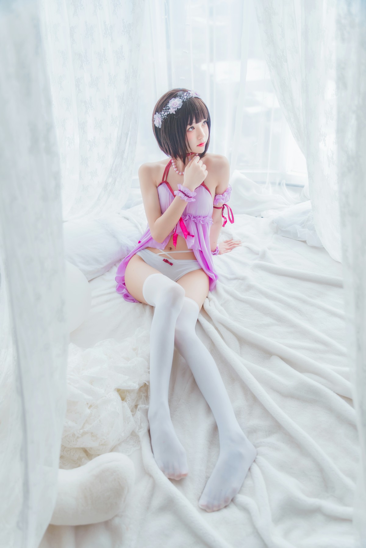 图片[14]-萝莉风COS 桜桃喵 – 加藤惠系列之小睡裙 – COSPLAY-瞬颜部落