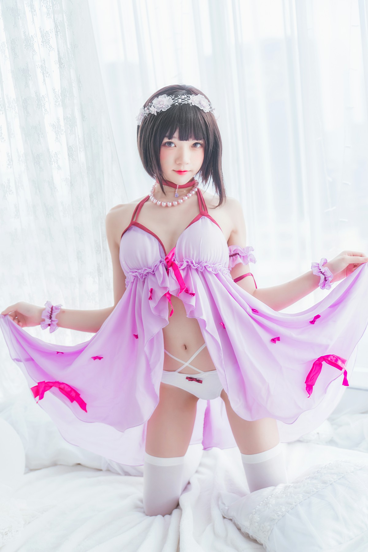 图片[18]-萝莉风COS 桜桃喵 – 加藤惠系列之小睡裙 – COSPLAY-瞬颜部落