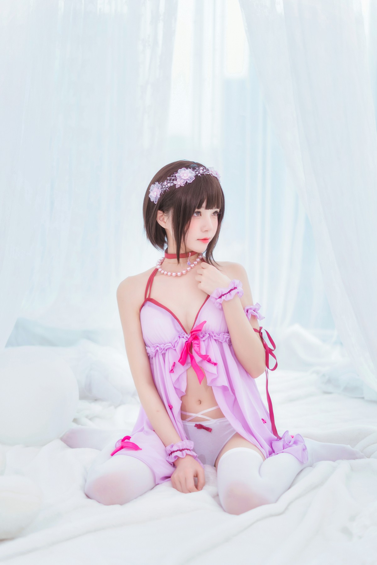 图片[34]-萝莉风COS 桜桃喵 – 加藤惠系列之小睡裙 – COSPLAY-瞬颜部落