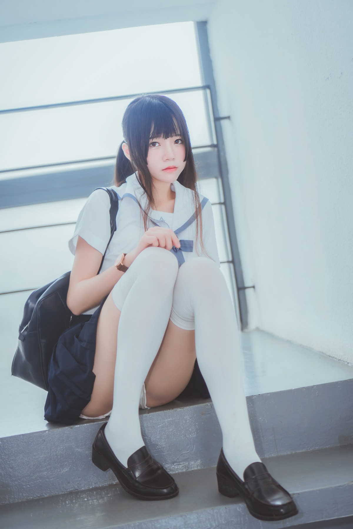 图片[2]-萝莉风COS 桜桃喵 – 蓝白水手服 – COSPLAY-瞬颜部落