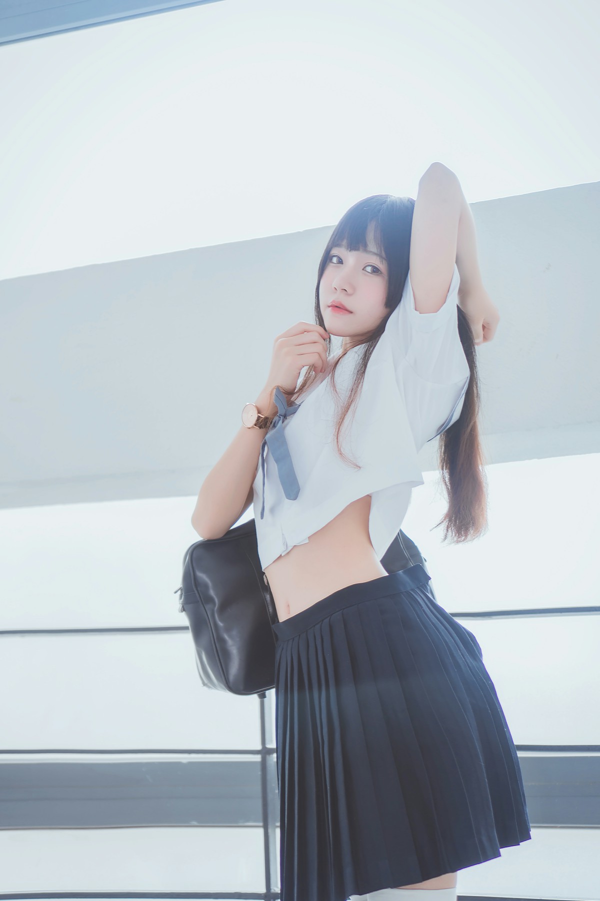 图片[3]-萝莉风COS 桜桃喵 – 蓝白水手服 – COSPLAY-瞬颜部落