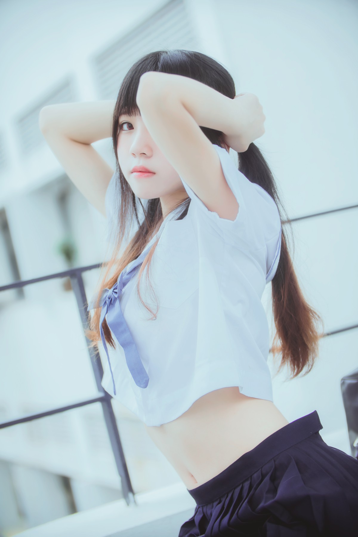 图片[9]-萝莉风COS 桜桃喵 – 蓝白水手服 – COSPLAY-瞬颜部落