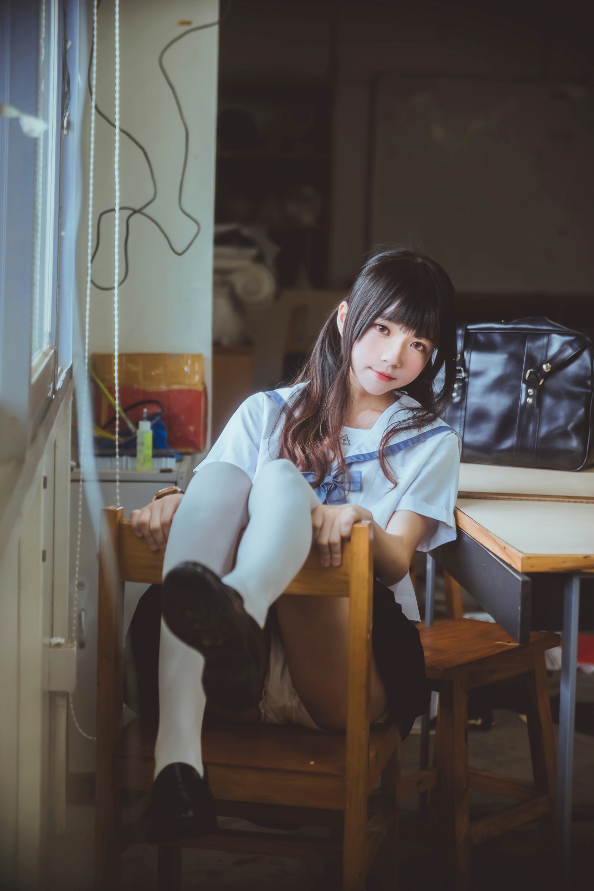 图片[15]-萝莉风COS 桜桃喵 – 蓝白水手服 – COSPLAY-瞬颜部落