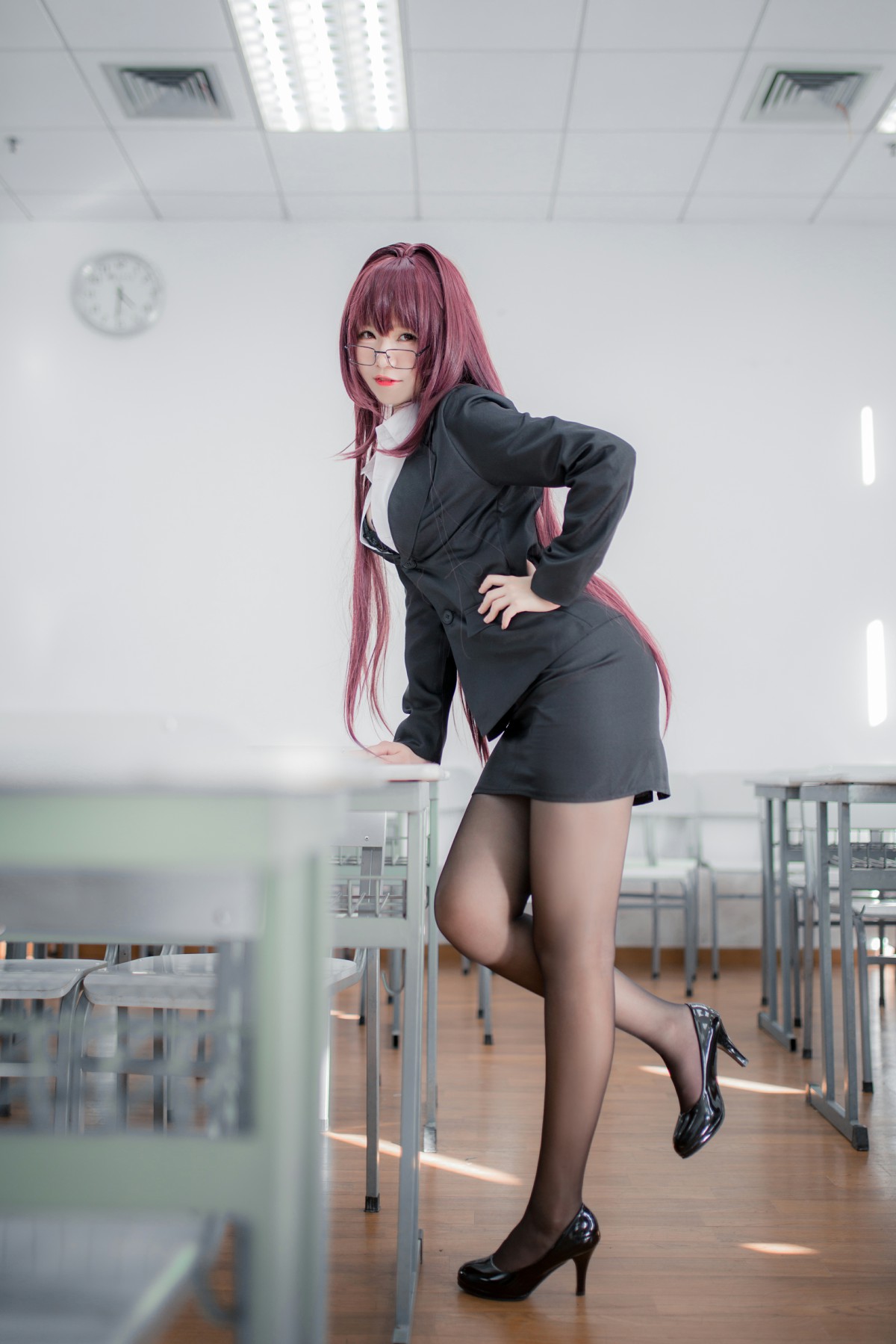 性感人气COSER Yoko宅夏Cos – 斯卡哈教师 – COSPLAY-瞬颜部落