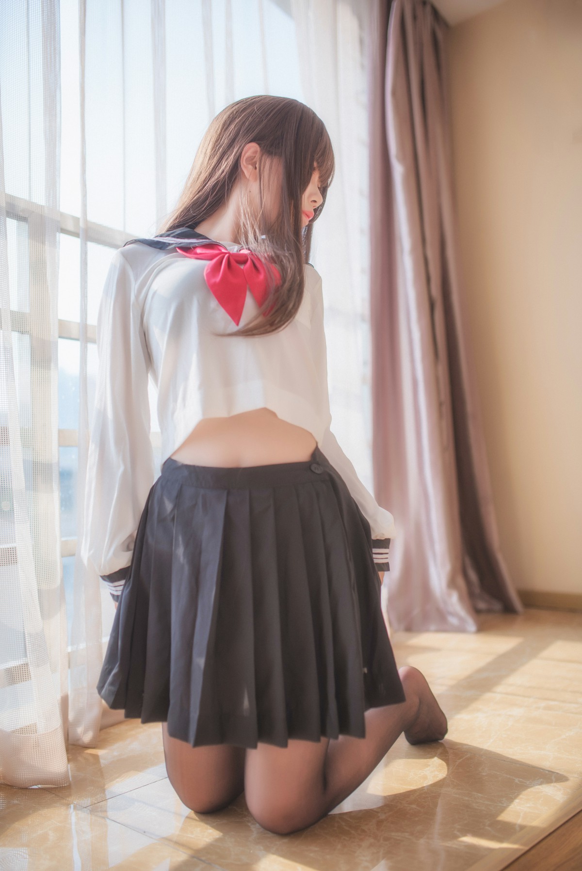 图片[4]-白金Saki写真 – 半透明水手服 – COSPLAY-瞬颜部落
