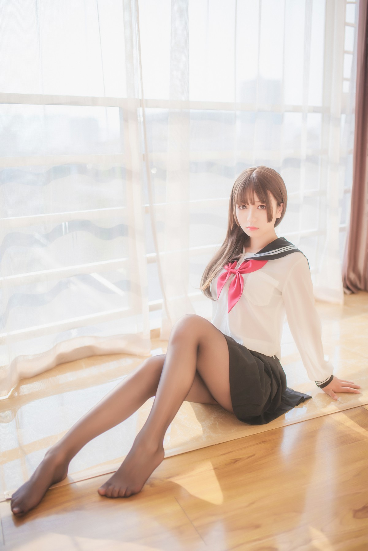 图片[7]-白金Saki写真 – 半透明水手服 – COSPLAY-瞬颜部落