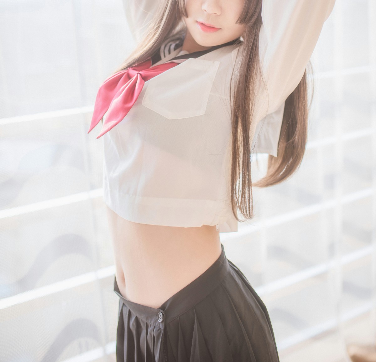 图片[6]-白金Saki写真 – 半透明水手服 – COSPLAY-瞬颜部落