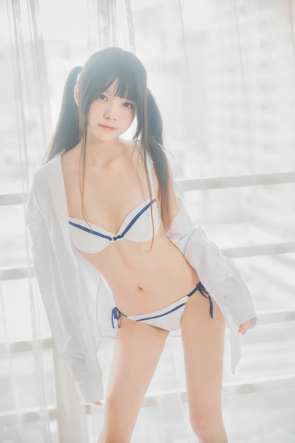 图片[2]-[桜桃喵]桜桃未熟-白衬衫双马尾 – COSPLAY-瞬颜部落