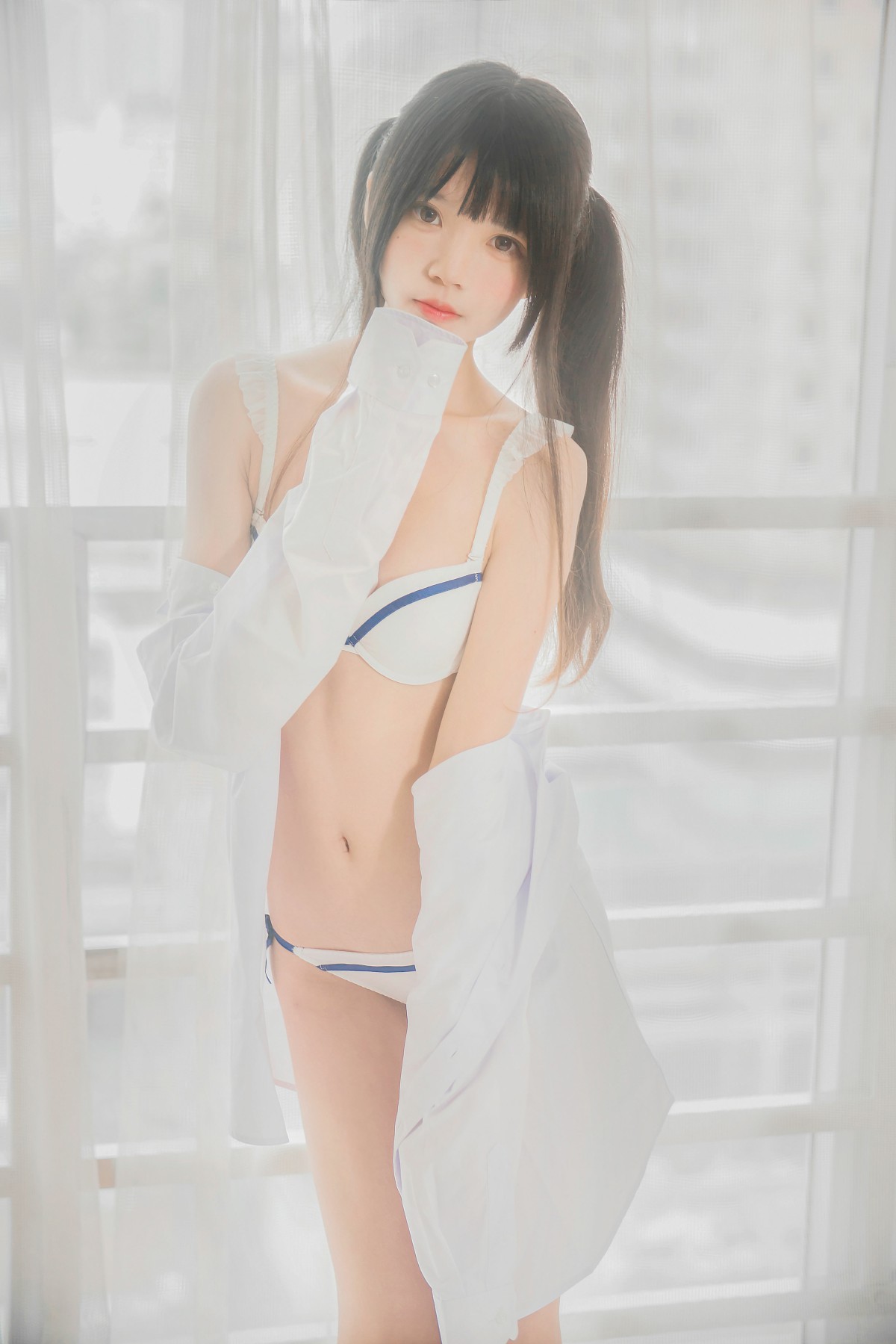 图片[7]-[桜桃喵]桜桃未熟-白衬衫双马尾 – COSPLAY-瞬颜部落