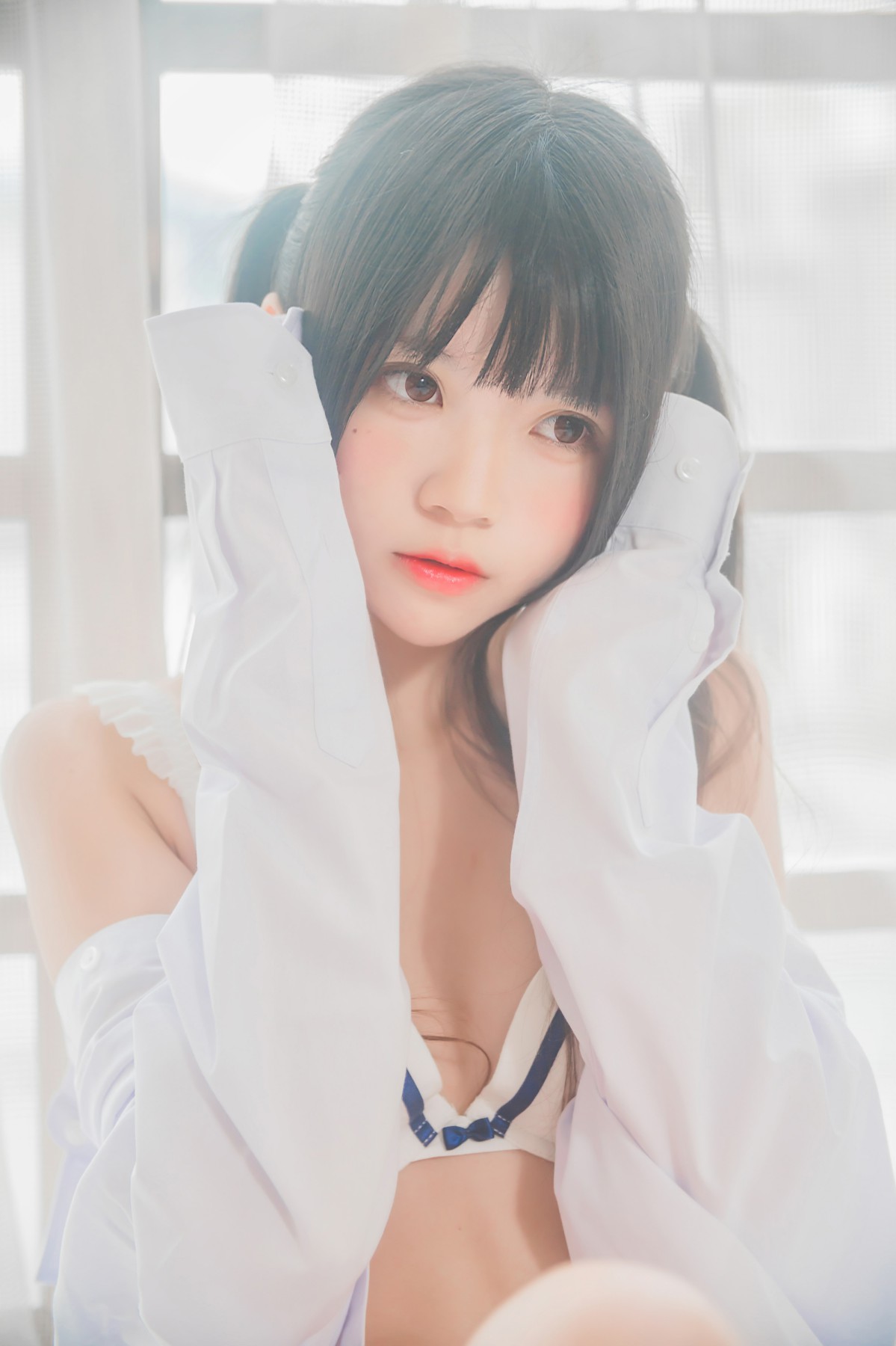 图片[13]-[桜桃喵]桜桃未熟-白衬衫双马尾 – COSPLAY-瞬颜部落