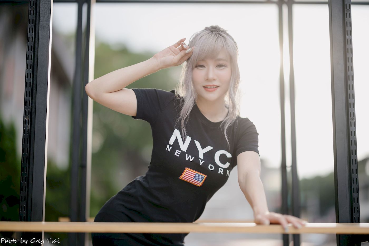 凯云黑裙美腿巧语嫣然运动风写真