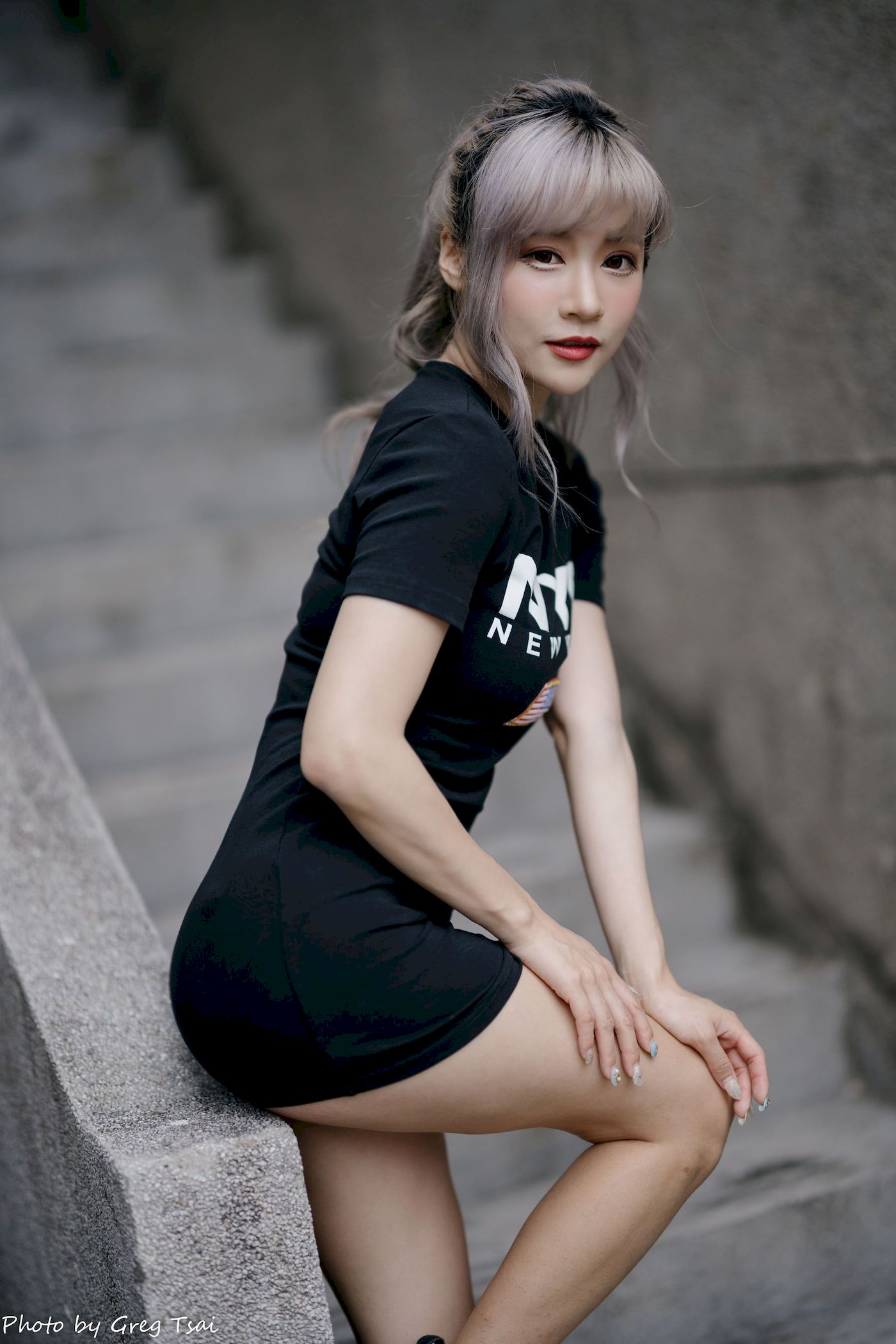 凯云黑裙美腿巧语嫣然运动风写真